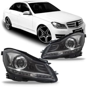 Par Farol C200 2012 2013 2014 Elétrico  Com Led Sem Xênon