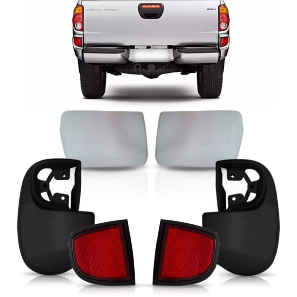 Kit Completo De Parachoque E Ponteira Traseiro L200 Triton-