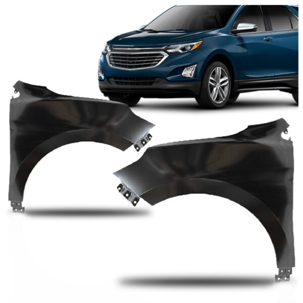 Par Paralama Equinox 2017 A 2018 Cor Preta S/ Furo P/ Pisca