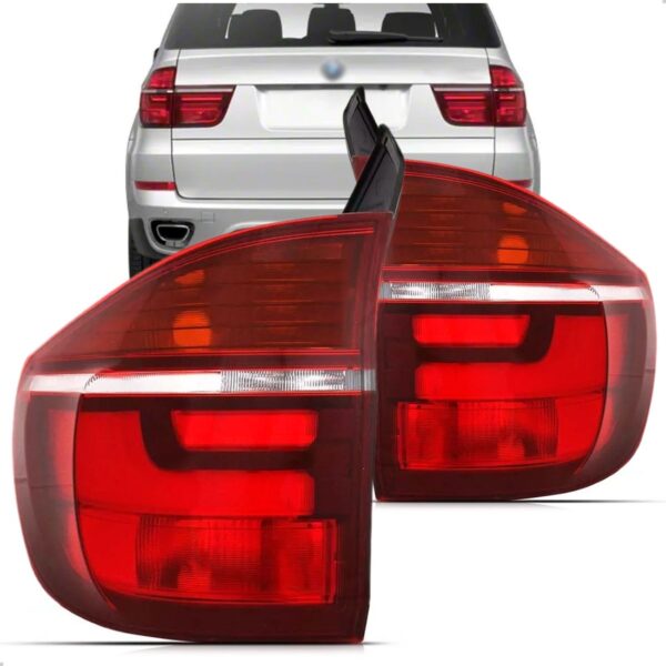 Par Sinaleira Traseira Para Bmw X5 2011 12 2013 Canto S/ Led