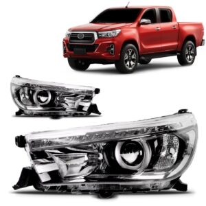 Par Farol Hilux Pick Up 2016 A 2020 Elétrico Com Motor E Led