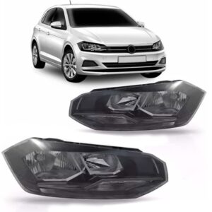 Par Farol Vw Polo / Virtus 2018 A 2019 Manual Friso Preto
