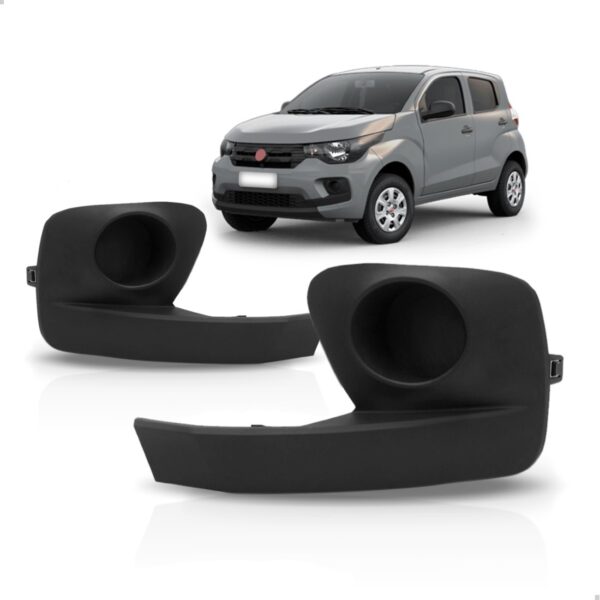 Par Moldura Milha Mobi 2014 2015 2016 Sem Furo Preto