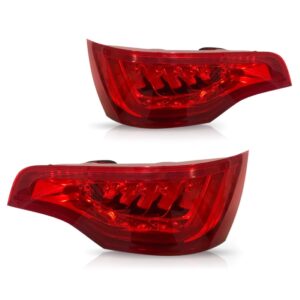 Par Lanterna Traseira Para Audi Q7 2010 A 2015 Com Led Canto Esquerdo