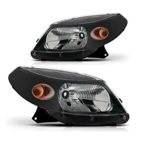 Par Farol Sandero 2008 2009 2010 2011 Manual Máscara Negra - Direito
