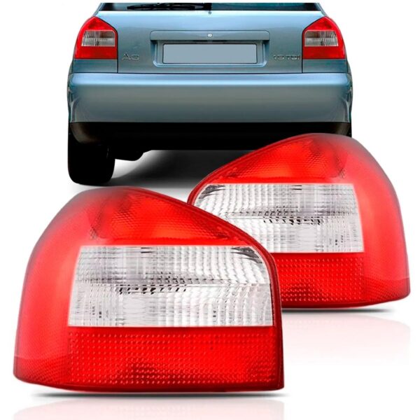 Par Sinaleira Traseira Para Audi A3 2001 02 03 04 2005 2006 Vermelha Ambos Lados