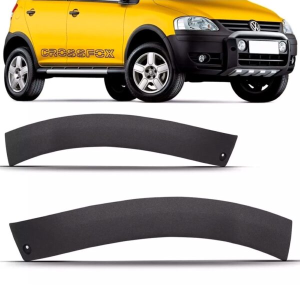Par Alargador Do Parachoque Dianteiro Crossfox 2003 A 2010 Preto