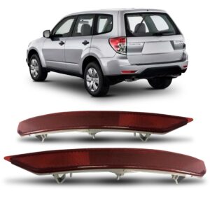 Par Refletor Parachoque Traseiro Forester 2009 A 2012 Lant Vermelho