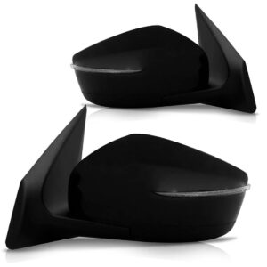 Par Retrovisor Versa 16 A 2019 C/sinaleira (fino) Preto Liso