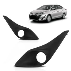 Par Moldura Milha Toyota Yaris 18 2019 Com Furo Novo Oferta