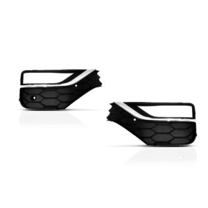 Par Moldura Milha Amarok 2017 2018 2019 Com Furo C/fri Croma Preto