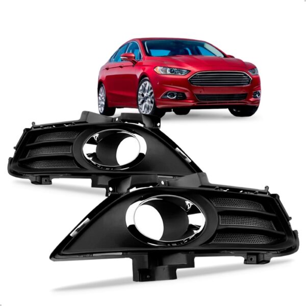 Par Moldura Milha Fusion 2013 Até 2016 C/furo Friso Cromado Preto/cromado Ambos Os Lados