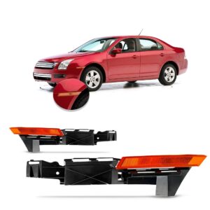 Sinaleira Com Guia Parachoque Ford Fusion 2005 A 2009 Ambar