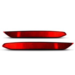 Par Refletor Parachoque Traseiro Jetta 2019 A 2020 Vermelho