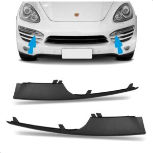 Par Moldura Superior Grade Dianteira Cayenne Gts 2011 A 2014 Preto