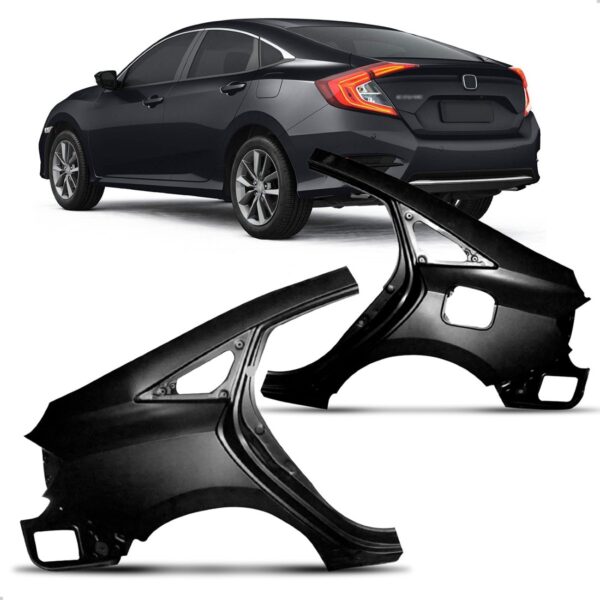 Par Lateral Traseira Para Honda Civic 2017 2018 2019 20 2021