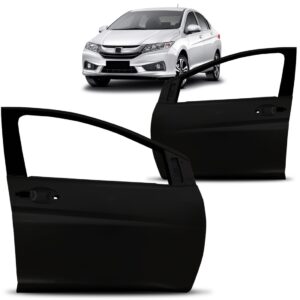 Par Porta Dianteira Para Honda City 2015 2016 2017 2018 Preto