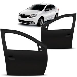 Par Porta Dianteira Sandero E Logan 2014 A 2022 Ambos Os Lados Preto