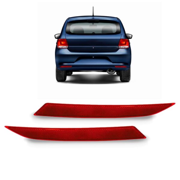 Par Lanterna Refletor Parachoque Gol G6 2013 A 2016 Traseiro Ambos Lados