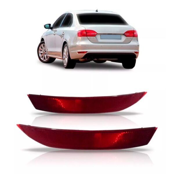 Par Sinaleira Refletora Parachoque Jetta 2011 2012 A 2015 Vermelho