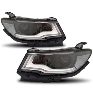 Par Farol Dianteiro Compass 2017 A 2018 Elétrico Led C/motor Direito