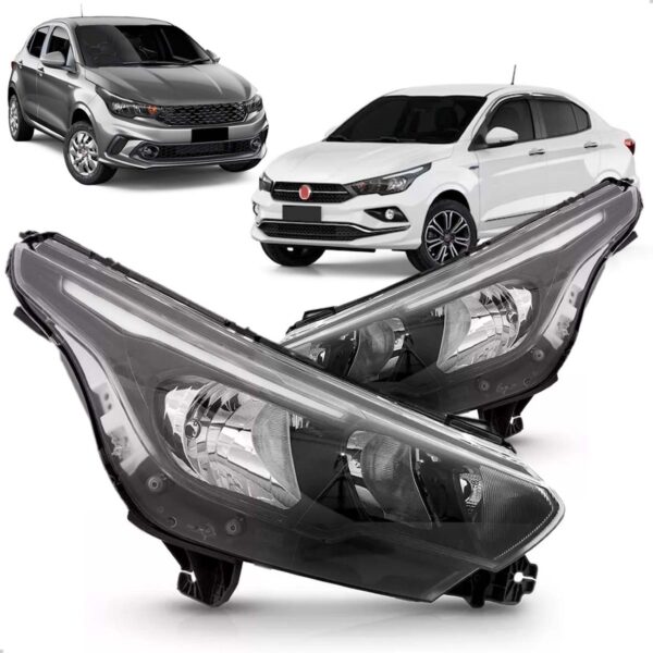 Par Farol Dianteiro Cronos 2017 Até 2025  Sem Led Direito