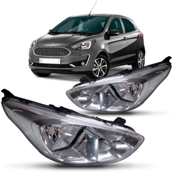 Par Farol Para Ford Ka 2019 2020 2021 2022 Cromado Manual