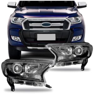 Jogo Farol Ranger 2016 17 2018 2019 Cromado Com Seta Cristal