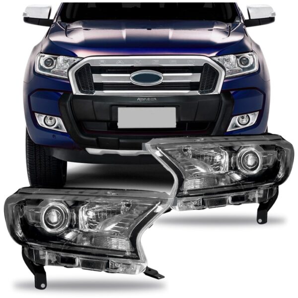 Jogo Farol Ranger 2016 17 2018 2019 Cromado Com Seta Cristal