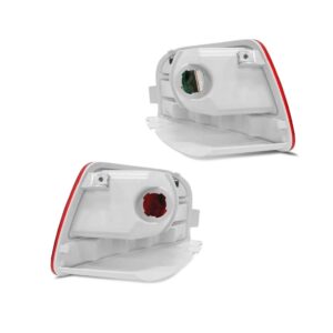 Par Refletor Parachoque Traseiro Aircross 2011 12 13 14 2015 Par Vermelho Branco