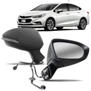 Par Retrovisor Cruze 17/19 Elétrico C/ Sinaleira Capa Preta