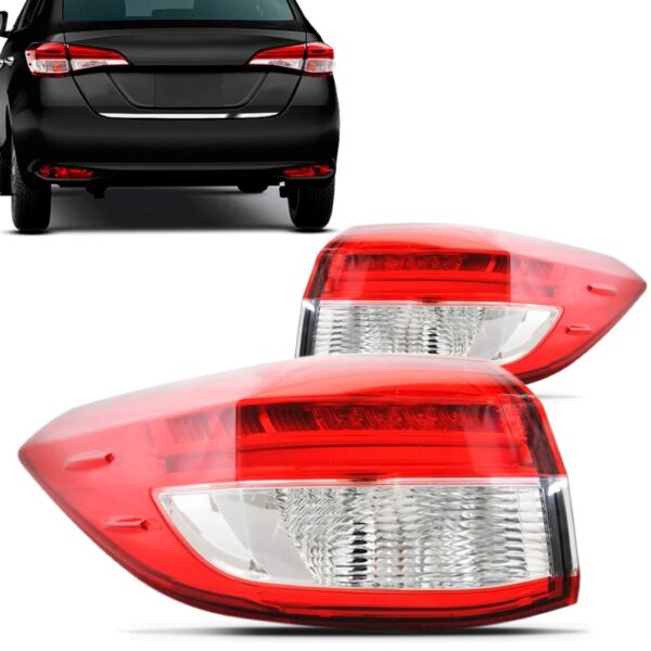 Par Sinaleira Traseira Yaris 2018 19 20 21 22 Canto Com Led