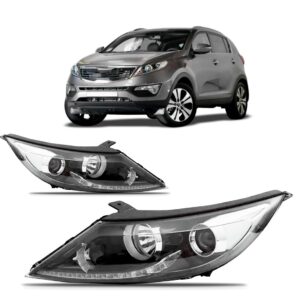 Par Farol Sportage Lx 2013 A 2016 Eletrico Sem Motor Com Led