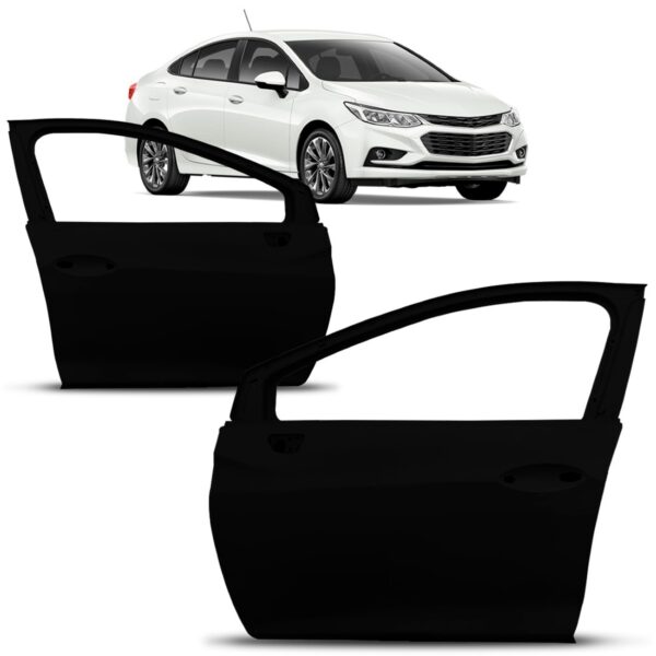 Par Porta Dianteira Cruze Sedan / Hatch 2016 2017 A 2020 Dianteira Preto