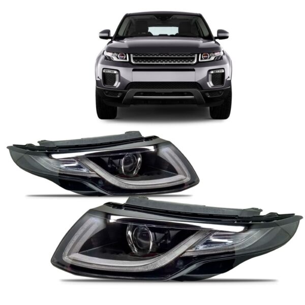 Par Farol Dianteiro Evoque 2016 A 2019 D3s Com Led 10 Pinos