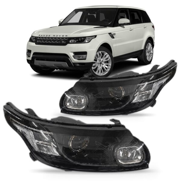 Par Farol Range Rover Sport 2014 A 2018 Mascara Negra Xenon
