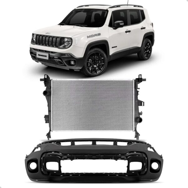 Kit Envolvente C/ Radiador Jeep Renegade 2015 A 2019 Gasol. Preto