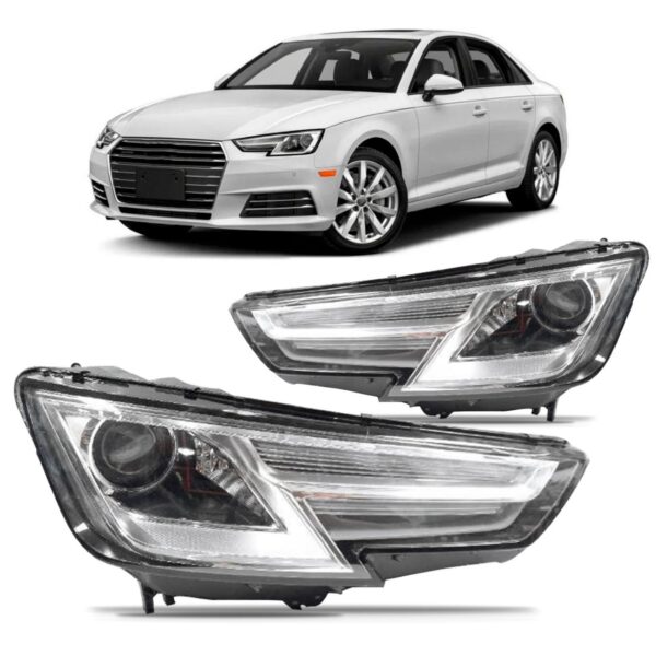 Par Farol Audi A4 2016 A 2019 Elétrico C/ Motor C/ Led