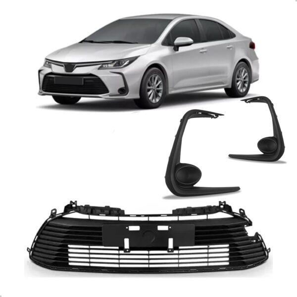 Grade Central E Lateral Para Toyota Corolla 2020 A 2023 Plástico