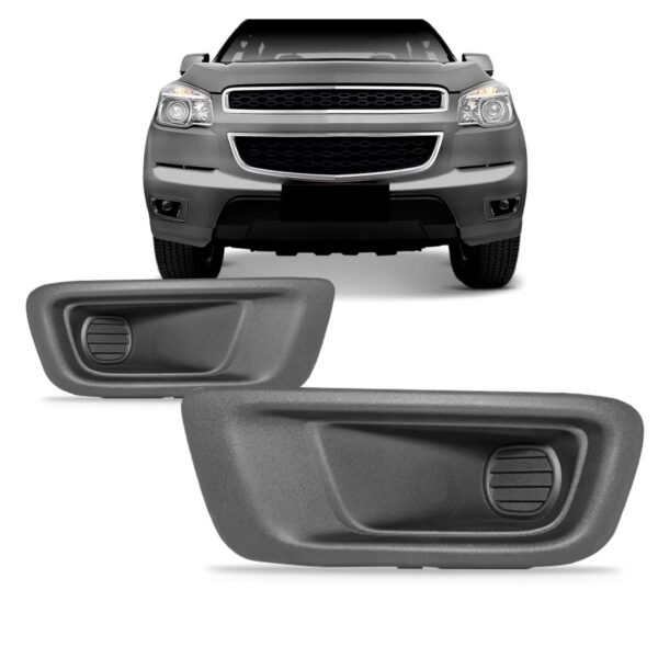 Par Moldura Milha S10 2012 2013 2014 2015 2016 Sem Furo Preto