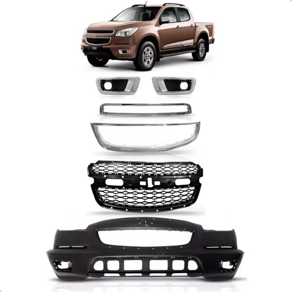 Parachoque Dianteiro Chevrolet S10 2013 A 2016 1a Linha  Preto