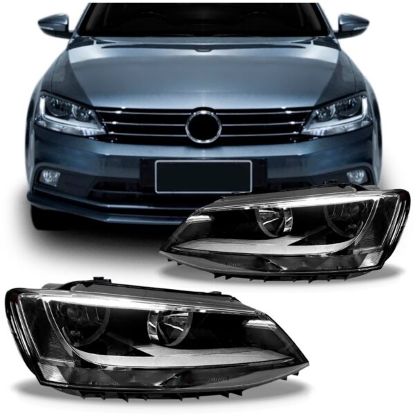 Par Farol Jetta 2016 2017 2018 Manual Com Led Mega Desconto