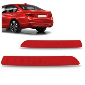 Par Refletor Parachoque Para Bmw Serie 3 Sedan 2016 17 2018 Vermelho