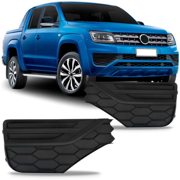 Par Grade Moldura Milha Amarok 2017 A 2023 Sem Furo Oferta Preto Ambos Os Lados