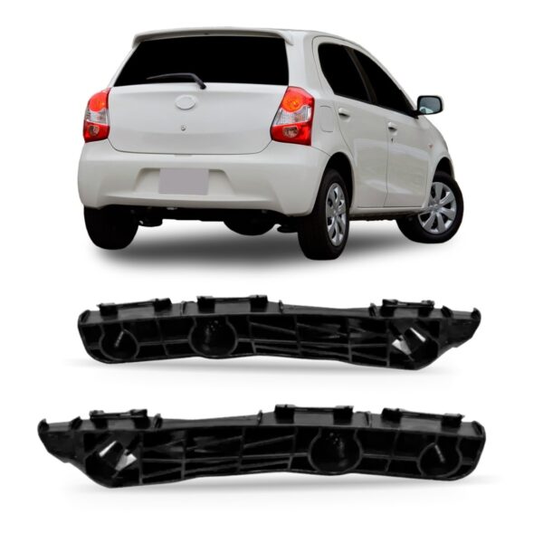 Par Guia Suporte Parachoque Traseiro Etios 2012 A 2018