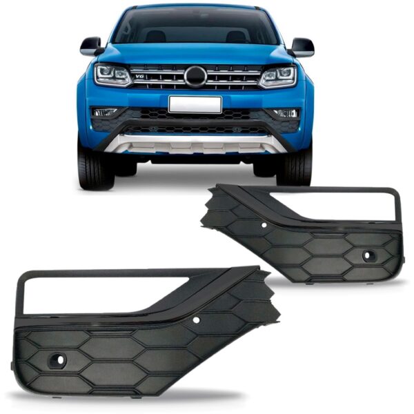 Jogo Tela Moldura Lateral Amarok 2017/2019 C/furo C/sensor Preto Ambos Os Lados