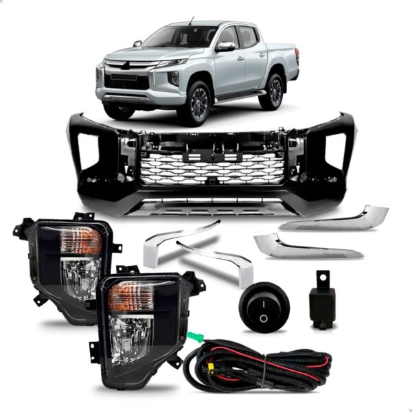Envolvente Para Mitsubishi L200 Triton 2021 A 2024 1a Linha  Preto