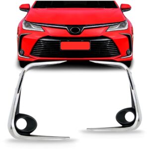 Par Moldura Lateral Parachoque Dianteiro Corolla  2020 2021 Preto Ambos Os Lados