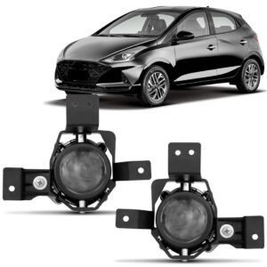 Par Farol Milha Auxiliar Hb20 2020 2021 Foco Simples Negra