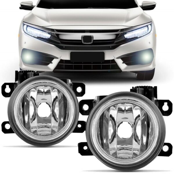 Par Farol Milha Auxiliar Civic 2019 20 Foco Simples Cromado